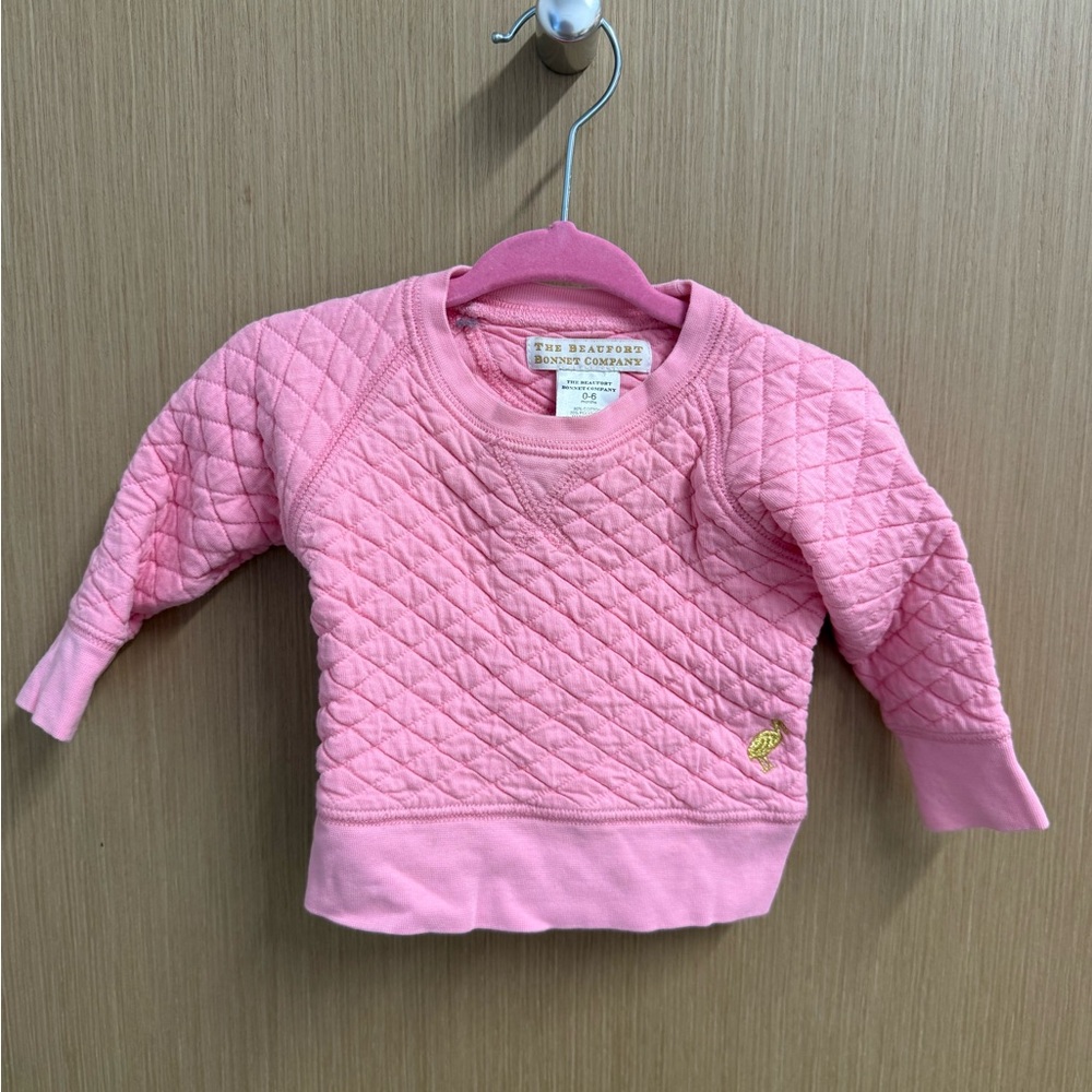 The Beaufort Bonnet Company Pink Quilted Sweatshirt
